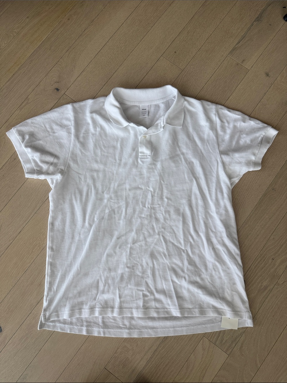 JJJJOUND White Pique Polo Size Large